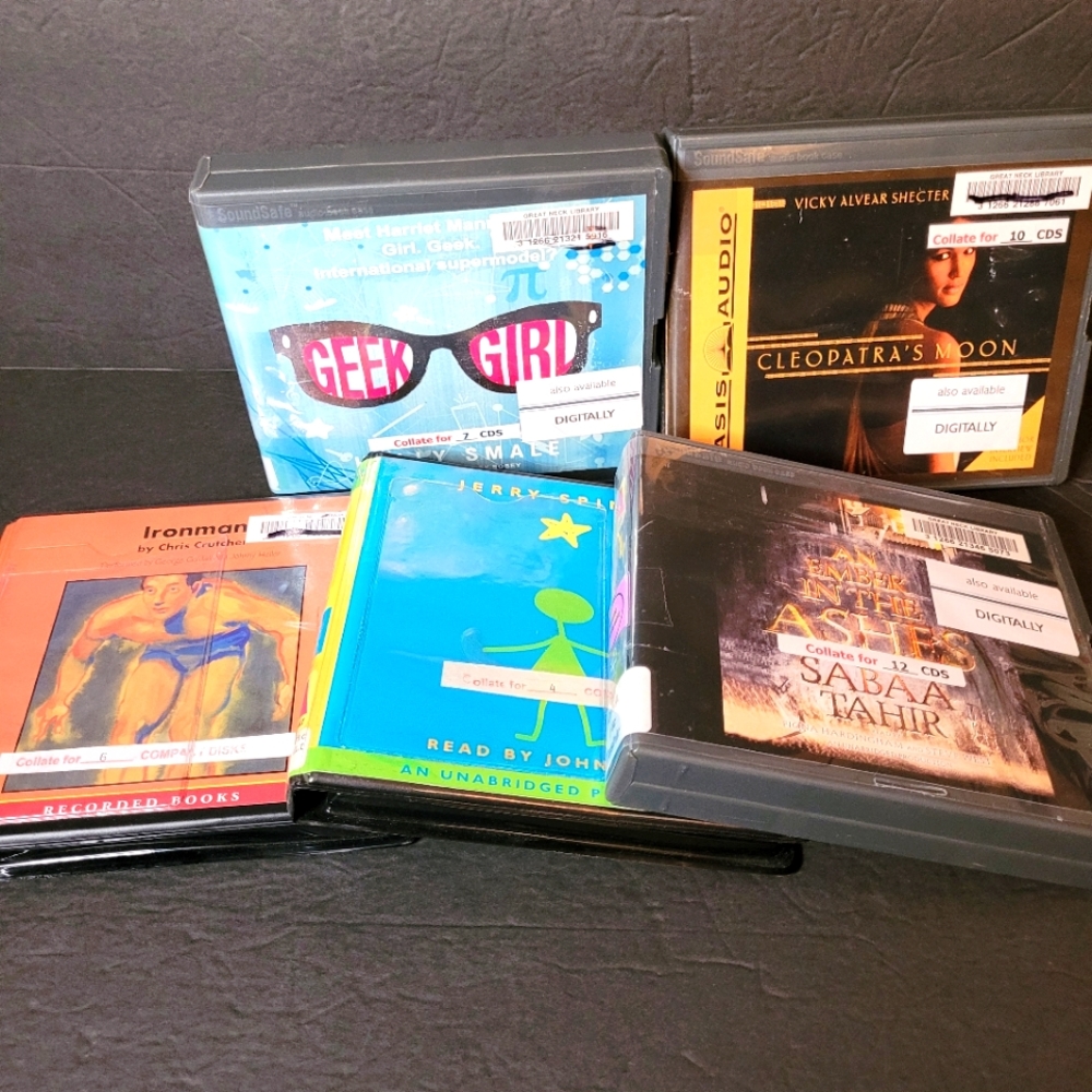 Lot of 5 Young Adult Fiction Audiobooks Ex-Library